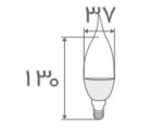 لامپ اشکی 6.6 وات افراتاب مدل AF-TC-7HE - تصویر 4