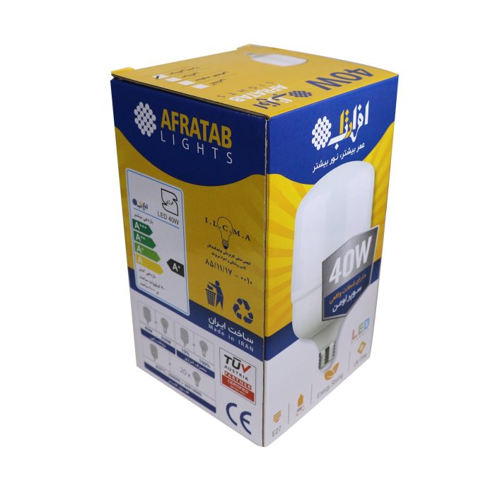 لامپ 40 وات استوانه‌ای افراتاب مدل AF-CU-40WAP - تصویر 3