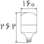 لامپ 60 وات استوانه‌ای افراتاب مدل AF-CU-60WAP - تصویر 4